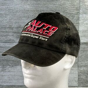 VTG Auto Palace Corduroy Ocean Specialties USA Snapback Trucker Hat Black OSFA